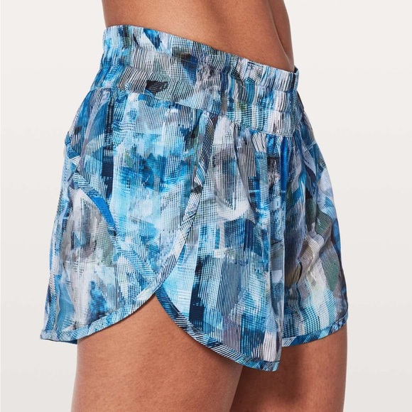 Lululemon Athletica Blue and White Athletic Shorts - Picture 1 of 12